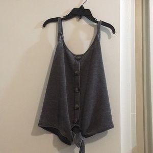 grey button down tank